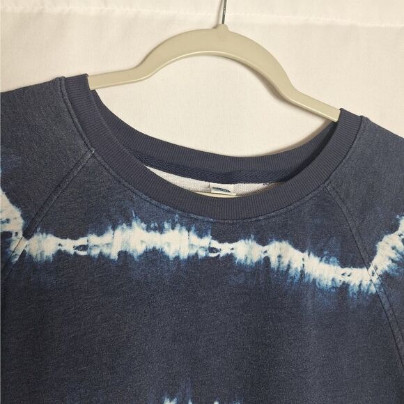 Old Navy Womens Tie Dye Box Sweatshirt Short Cap Sleeve Midriff Tie Front XL - Picture 3 of 11